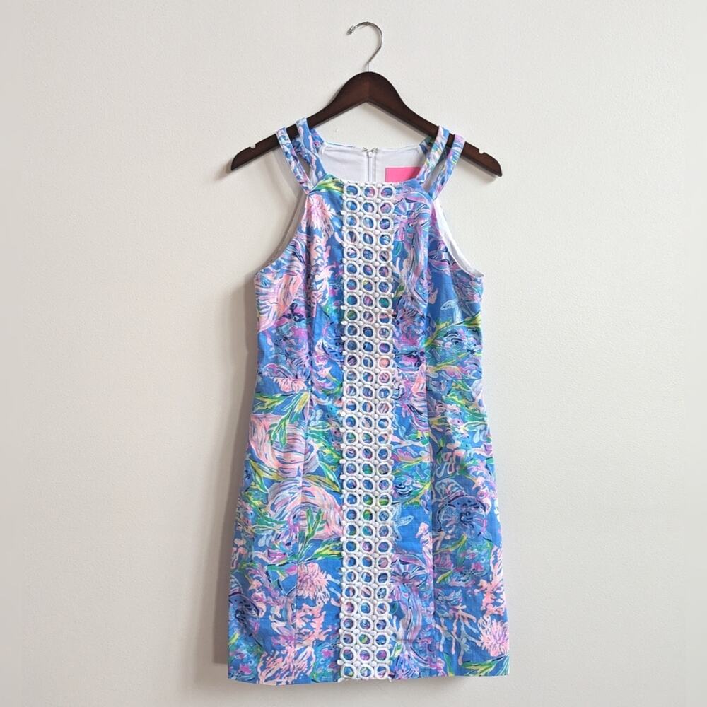 Lilly Pulitzer 6 Pearl All Together Stretch Shift Dress Preppy